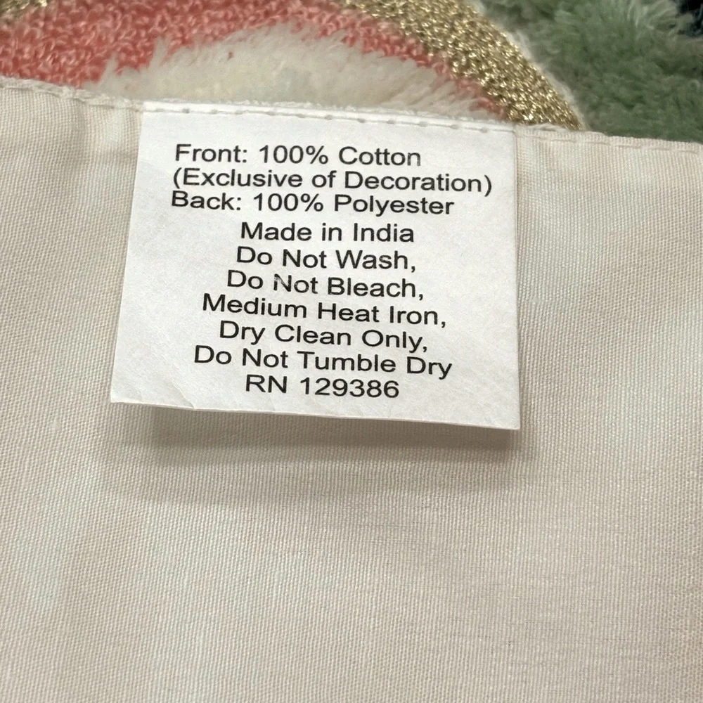 NWT Tasseled Embroidered Table Runner. Boho |Desert Skies | Metallic 72”L x 13”W